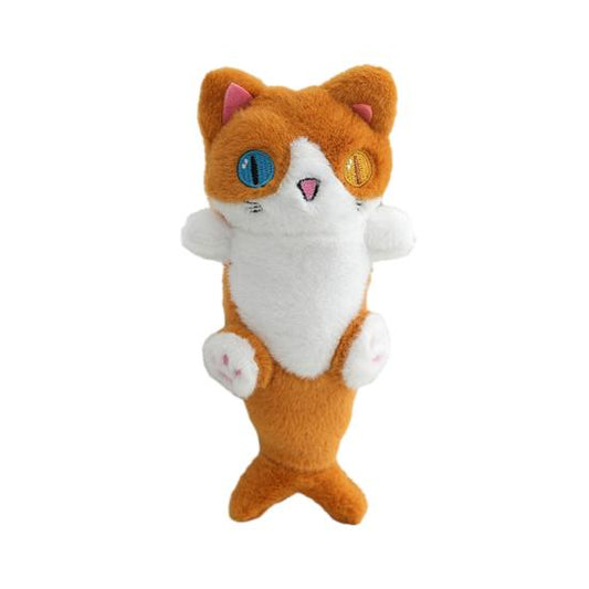 Brelok Do Kluczy Torebki Breloczek Pluszowy kotek kot z ogonem rekina 18cm