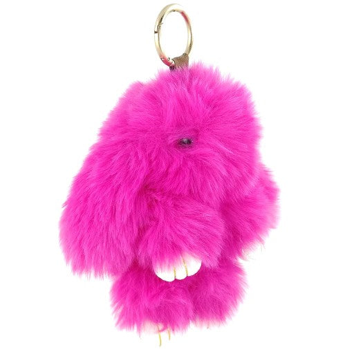 BRELOCZEK BRELOK KRÓLIK FUTRZANY POMPON KRÓLICZEK