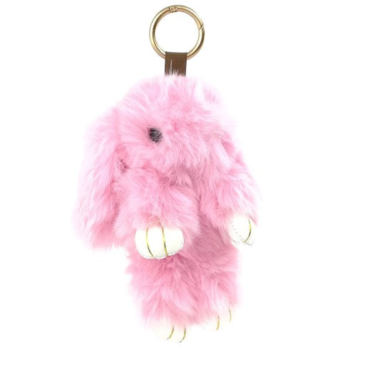 BRELOCZEK BRELOK KRÓLIK FUTRZANY POMPON KRÓLICZEK
