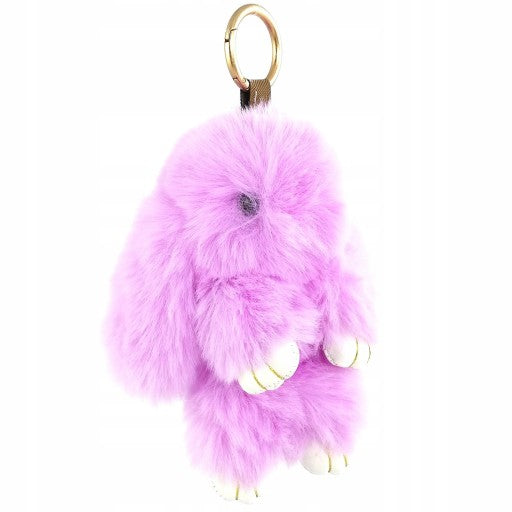 BRELOCZEK BRELOK KRÓLIK FUTRZANY POMPON KRÓLICZEK