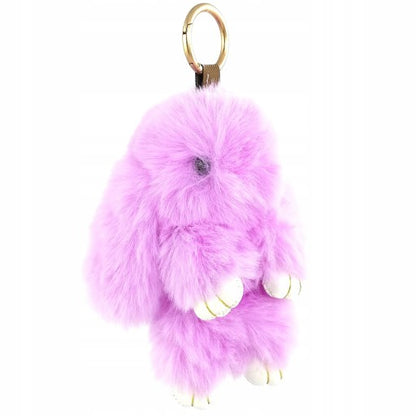 BRELOCZEK BRELOK KRÓLIK FUTRZANY POMPON KRÓLICZEK