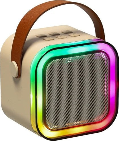 Zestaw do karaoke mikrofon + głośnik przenośny BLUETOOTH USB LED