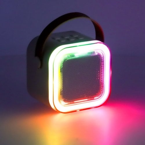 Zestaw do karaoke mikrofon + głośnik przenośny BLUETOOTH USB LED