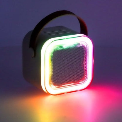 Zestaw do karaoke mikrofon + głośnik przenośny BLUETOOTH USB LED