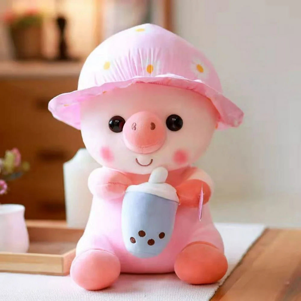 MASKOTKA PLUSZAK PRZYTULANKA BUBBLE TEA swinka ŚWINKA ŻABKA