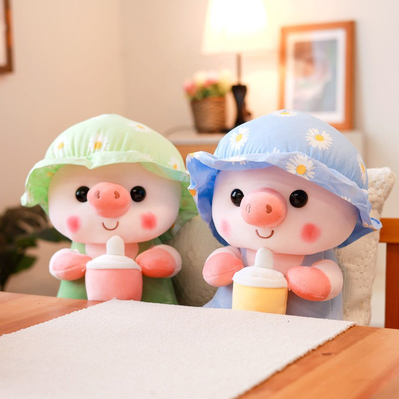 MASKOTKA PLUSZAK PRZYTULANKA BUBBLE TEA swinka ŚWINKA ŻABKA