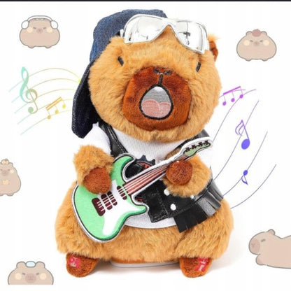 MUZYCZNA KAPIBARA Z GITARĄ I OKULARAMI 20 CM ŚPIEWA I POWTARZA