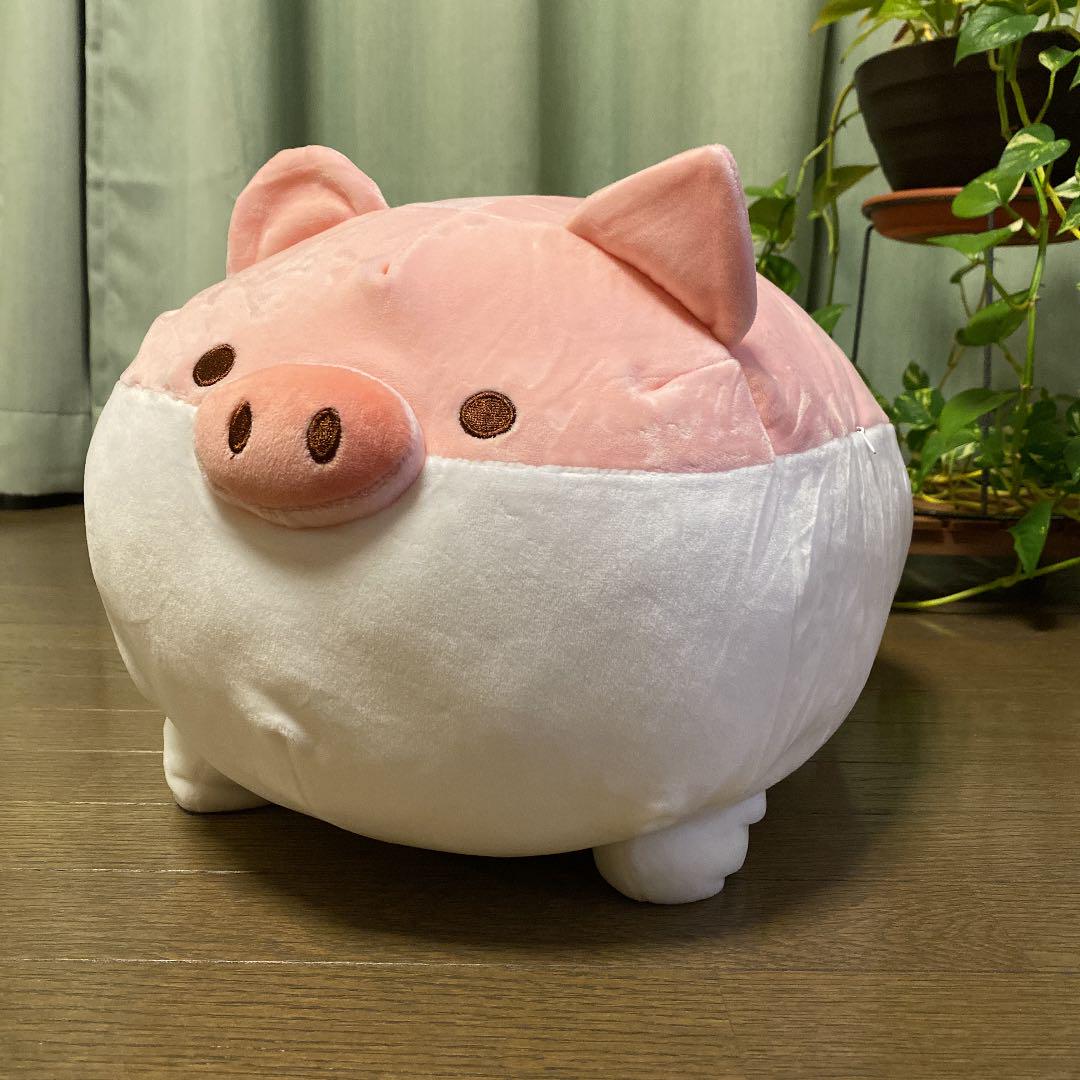 MASKOTKA PLUSZAK PRZYTULANKA PODUSZKA ŚWINKA WAŁEK XL 35 cm