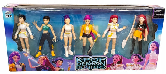 DEMON HUNTERS KPOP Zestaw FIGUREK 6 SZT RUMI JINU ŁOWCZYNIE DEMONÓW K-POP 10cm