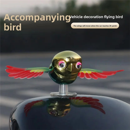 Latający ptak na lusterko NA AUTO trzepocze skrzydłami tęczowy