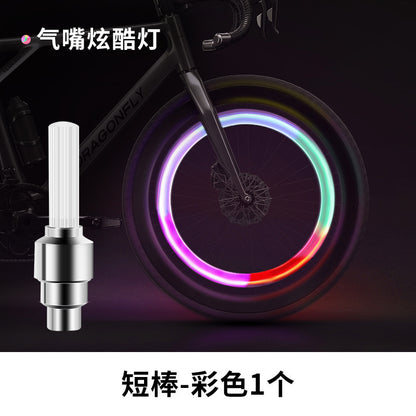 Świecące nakładki na wentyl rowerowy LED – lampki na wentyl