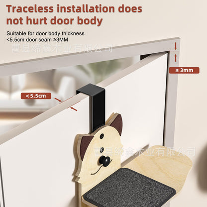 Katowy regał za drzwiami – wiszący cat tree na drzwi, 4-poziomowy