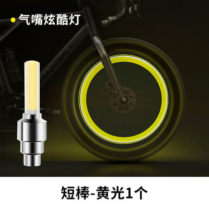 Świecące nakładki na wentyl rowerowy LED – lampki na wentyl