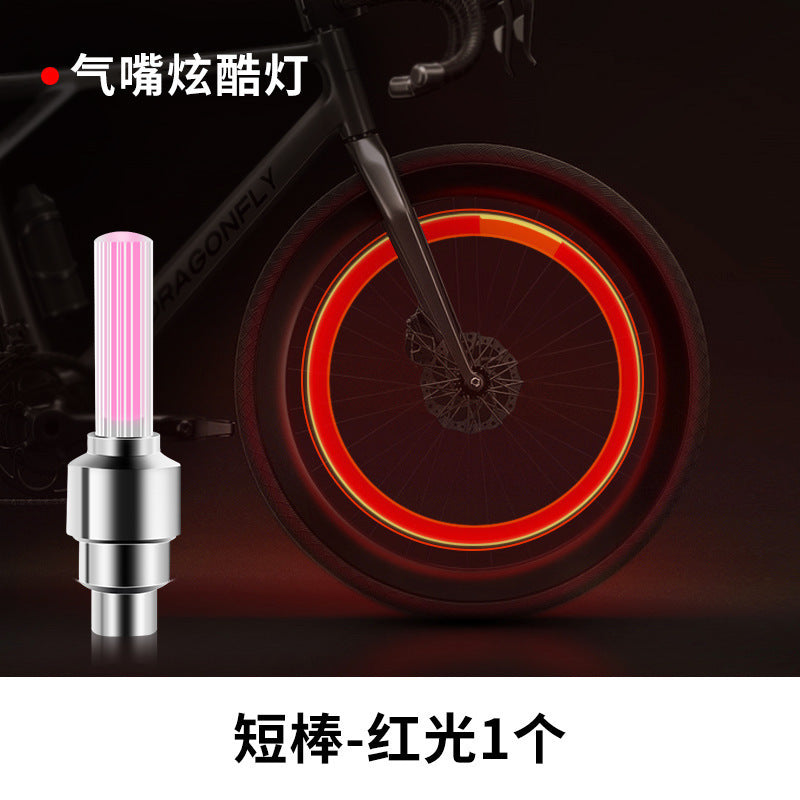 Świecące nakładki na wentyl rowerowy LED – lampki na wentyl