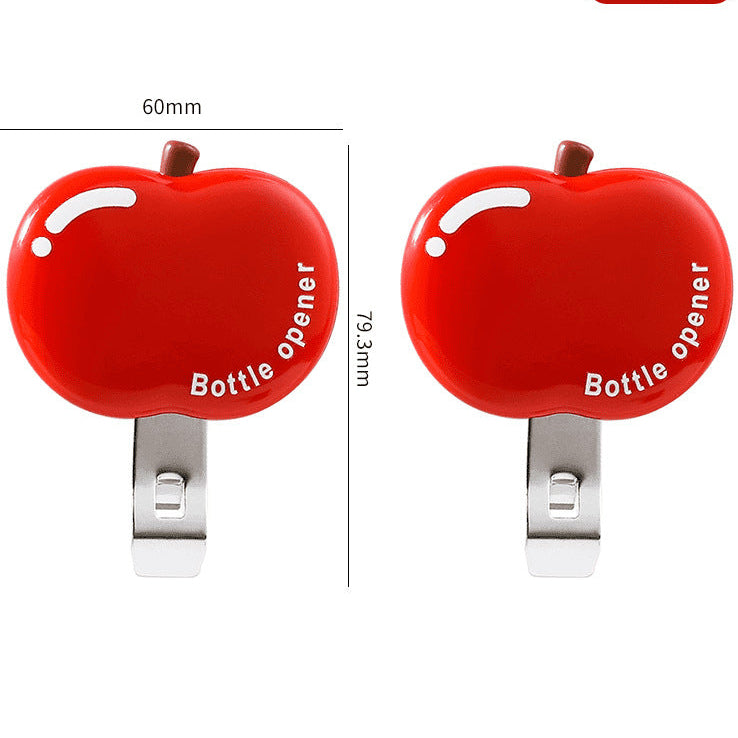 Magnetyczny otwieracz do butelek w kształcie jabłka – lodówkowy klips na chipsy 3w1