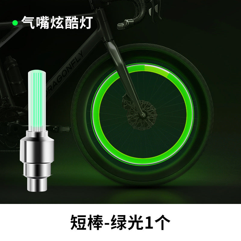 Świecące nakładki na wentyl rowerowy LED – lampki na wentyl