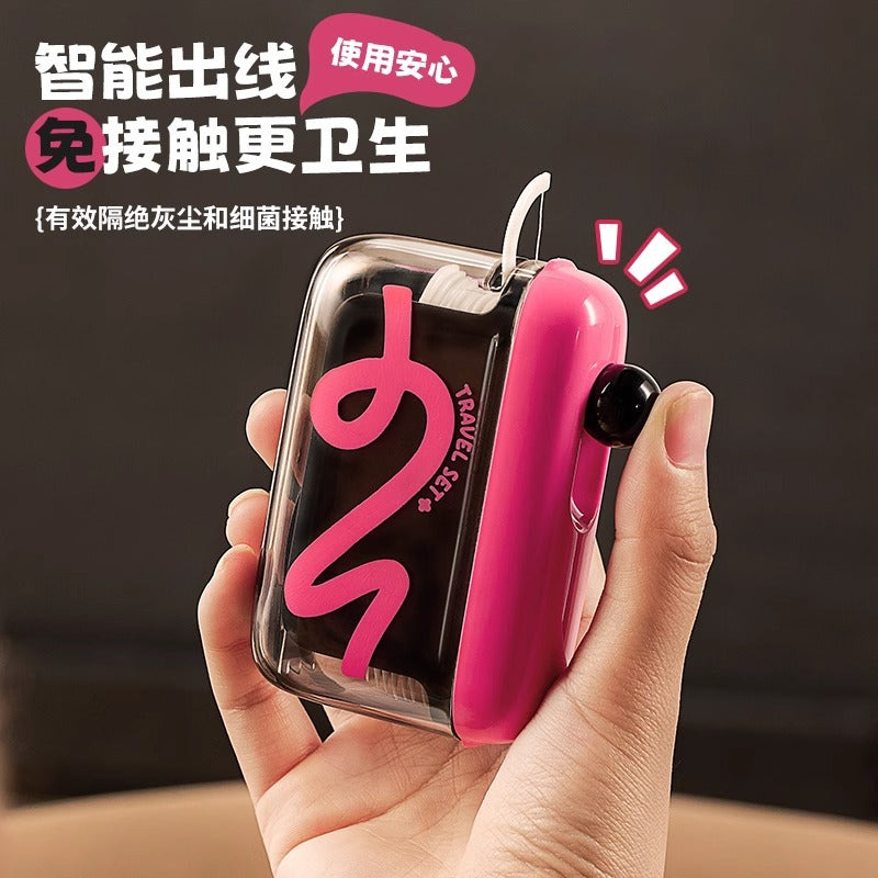 Automatyczny dispenser na wykałaczki do zębów – wysuwany przyciskiem, przenośny