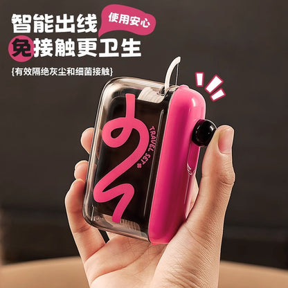 Automatyczny dispenser na wykałaczki do zębów – wysuwany przyciskiem, przenośny