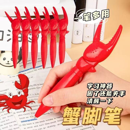 Długopis krab z ruchomymi szczypcami – kreatywny gadżet z klipsem kraba 2szt