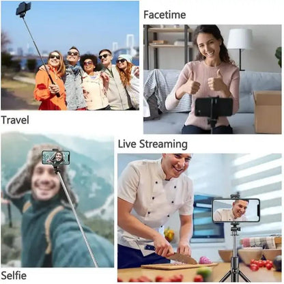 Bardzo długi, metalowy statyw o długości 175 cm, ręczny kijek do selfie Bluetooth dla fotografów, vlogerów, transmitujących na żywo