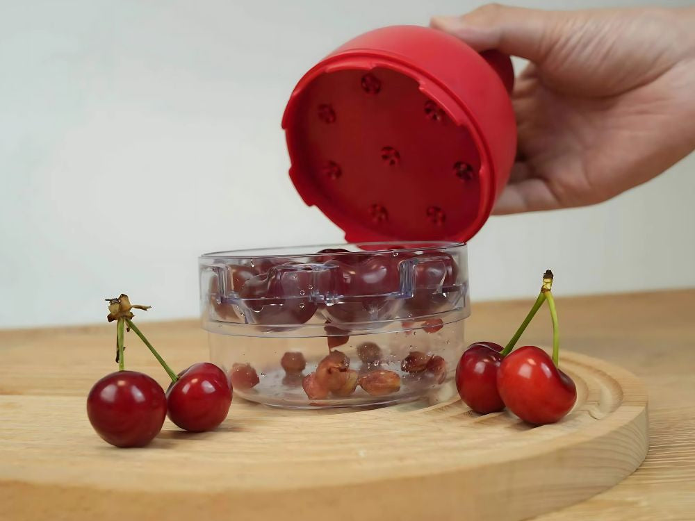 Drylownica do wiśni czereśni oliwek z pojemnikiem wyciskacz pestek ręczna