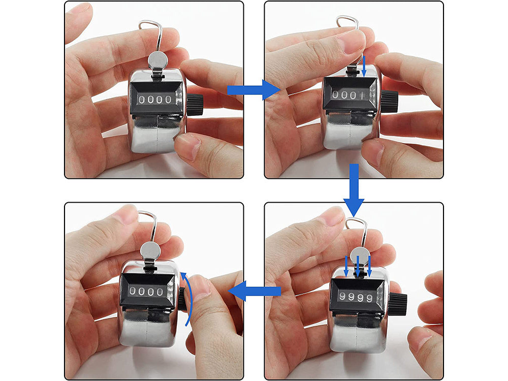 Klikacz ręczny kliker mechaniczny pedometr licznik