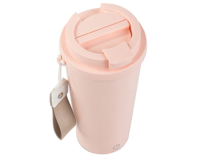 Kubek samomieszający 350ml stalowy termos na zimne i gorące smycz usb