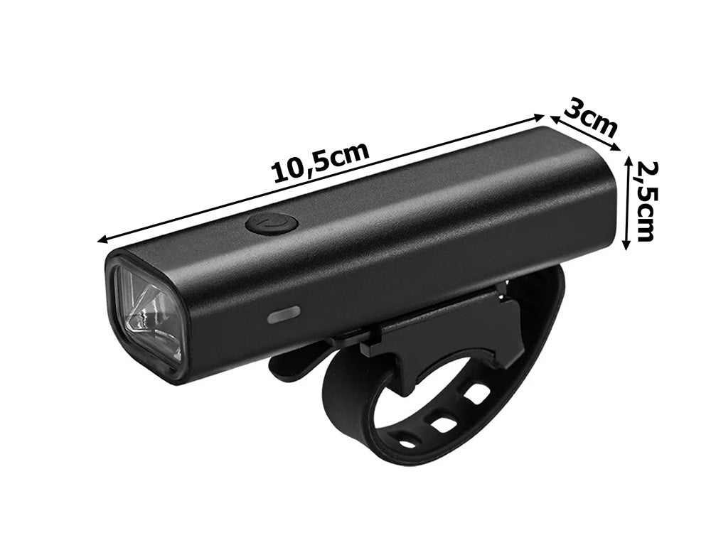 Lampka rowerowa przednia led oświetlenie rowerowe wodoodorna akumulator