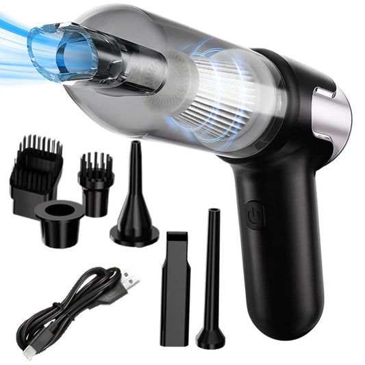 Odkurzacz ręczny bezprzewodowy 120w turbo do auta zestaw końcówek dmuchawa