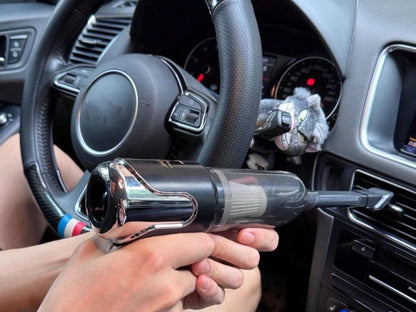 Odkurzacz ręczny bezprzewodowy 120w turbo do auta zestaw końcówek dmuchawa