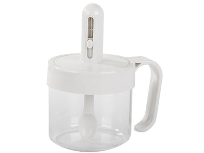 Pojemnik na przyprawy kuchenne z łyżką do żywności kubek z uchem zamykany