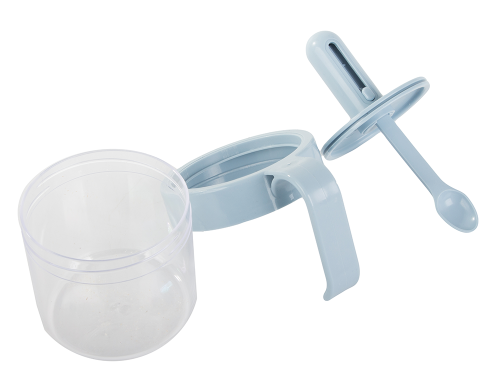 Pojemnik na przyprawy kuchenne z łyżką do żywności kubek z uchem zamykany