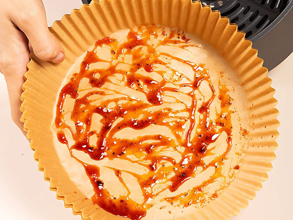 Wkład papierowy do frytkownicy beztłuszczowej okrągły air fryer 50szt