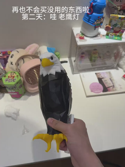 Białogłowy orzeł lampa ścienna LED – 3D projekcja skrzydeł, magnetyczna, z pilotem