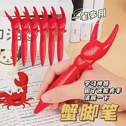 Długopis krab z ruchomymi szczypcami – kreatywny gadżet z klipsem kraba 2szt